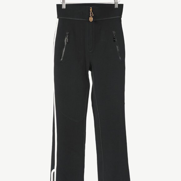 Louis Vuitton Black Stretch Piped Flared Pants - Picture 1 of 9